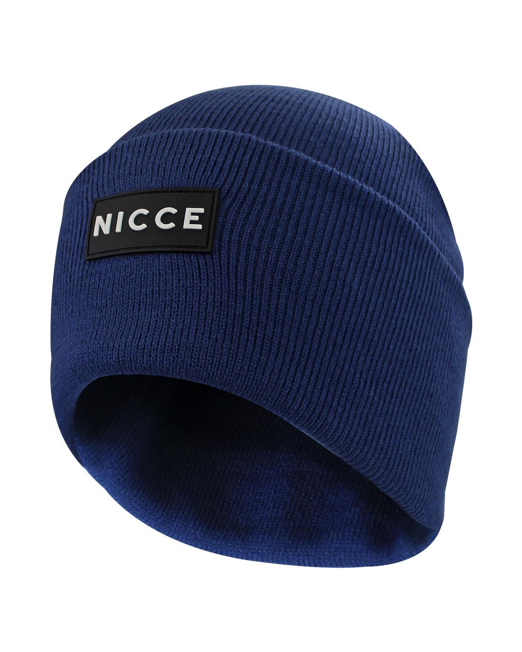 Nicce London Blue Knitted Beanie Hat for men