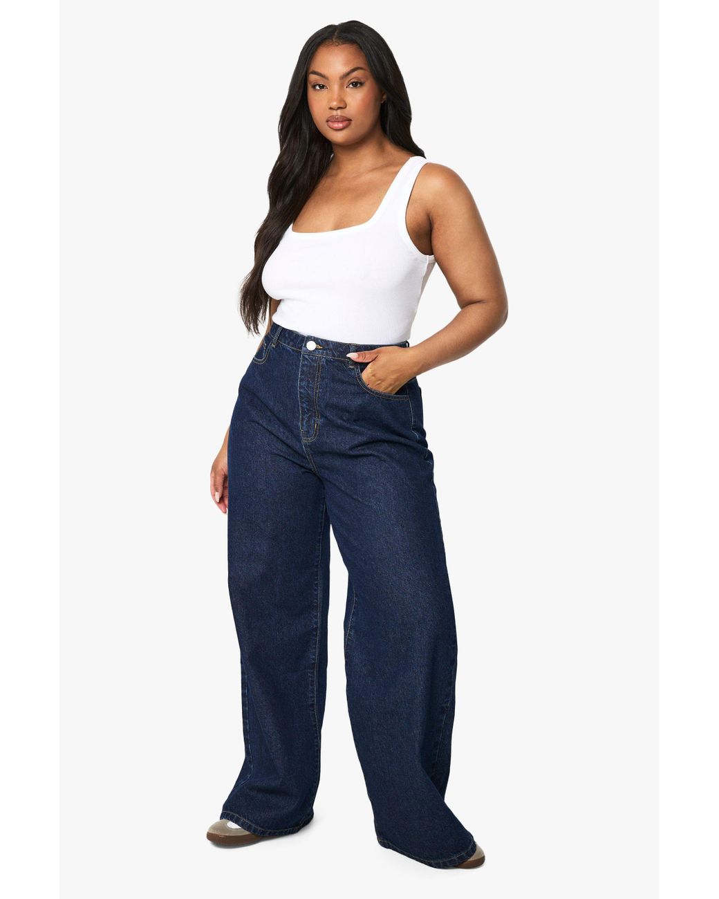 Boohoo Jeans Plus Size High Waisted Wide Leg Jeans Wide Leg Jeans