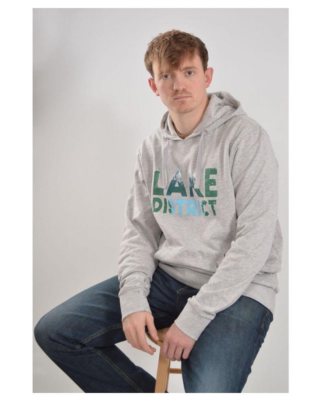 Mountain Warehouse Gray Cotton Graphic Hoodies for men