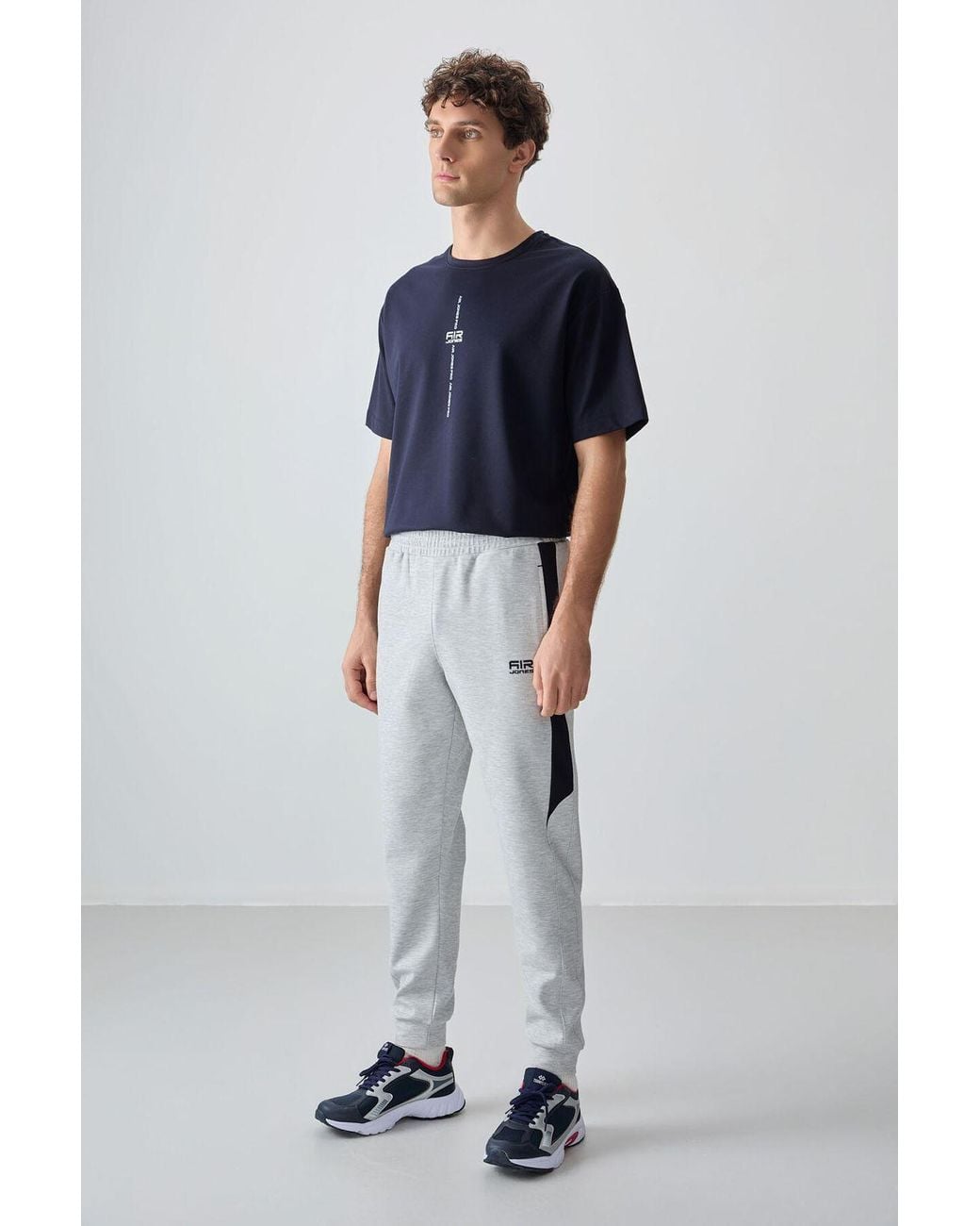 TOMMY LIFE Blue Regular-Fit Fleece Sweatpants for men