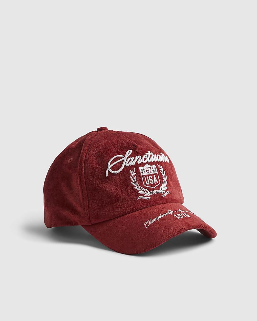 River Island Usa Cap Sanctuaire Embroidered Graphic for men