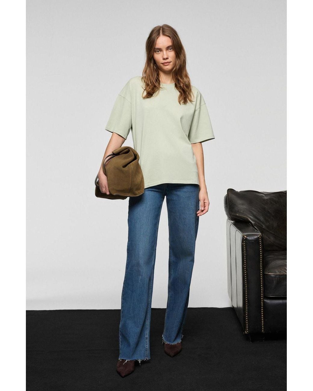 Grimelange Multicolor Oversized Crew Neck T-Shirt