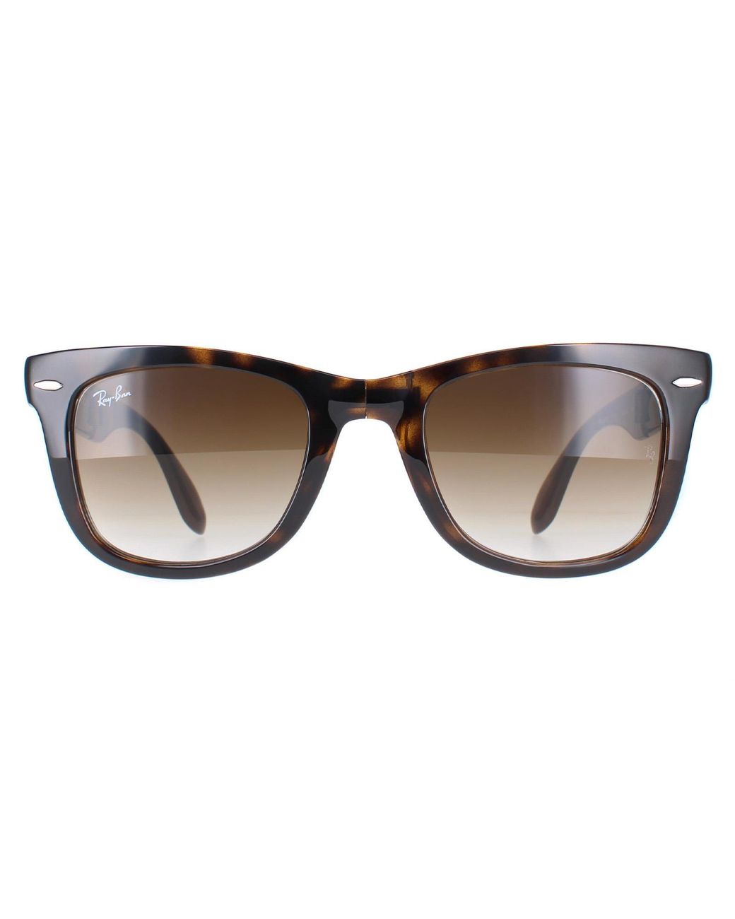 Ray-Ban Brown Sunglasses Folding Wayfarer 4105 Light Havana Gradient 710/51 54Mm for men