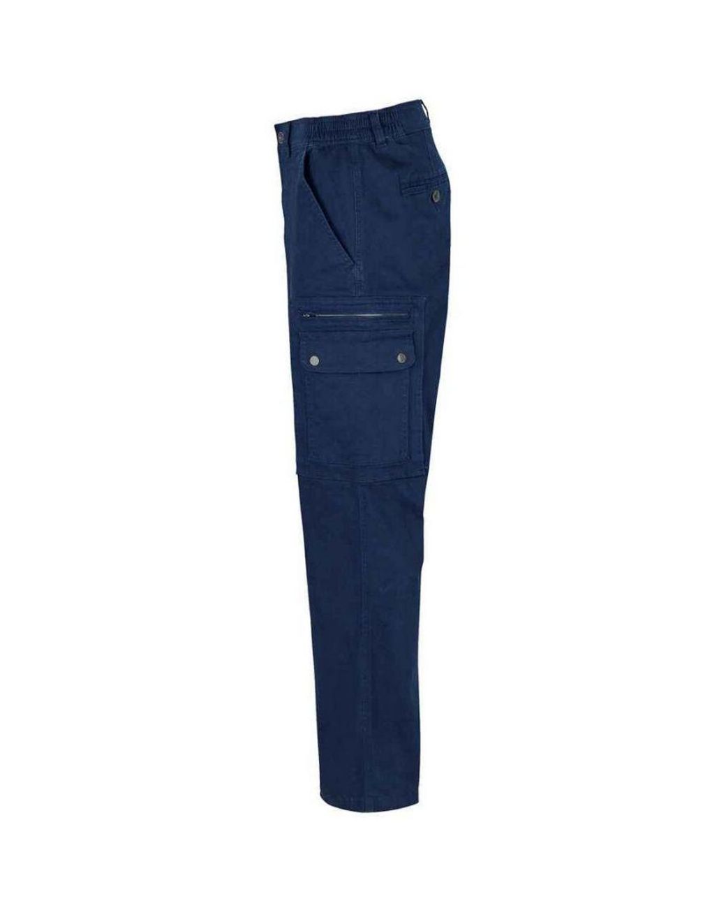 Sol's Blue Docker Stretch Cargo Trousers for men