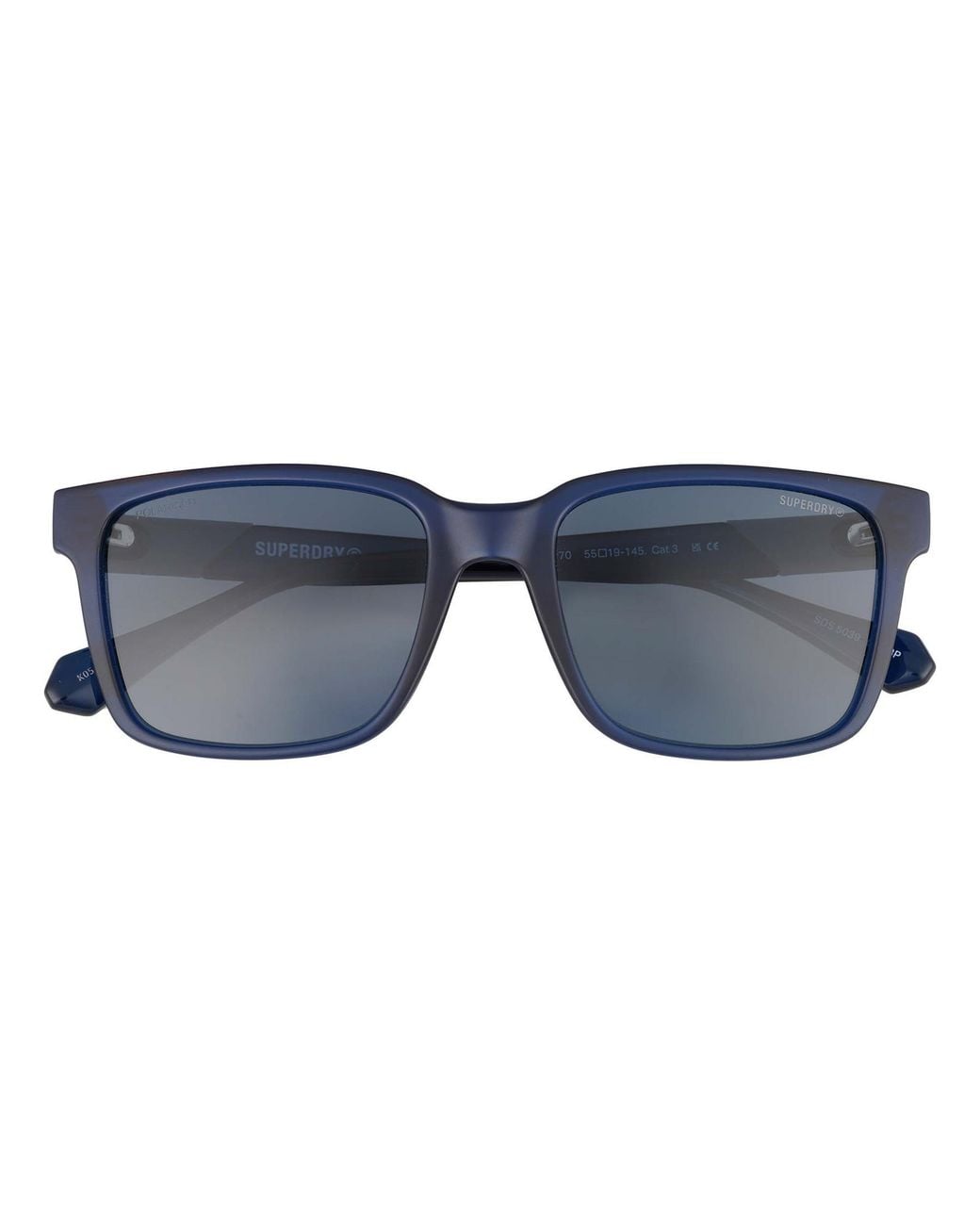 Superdry Blue Rectangle Frosted Dark Polarized Sds-5039 for men