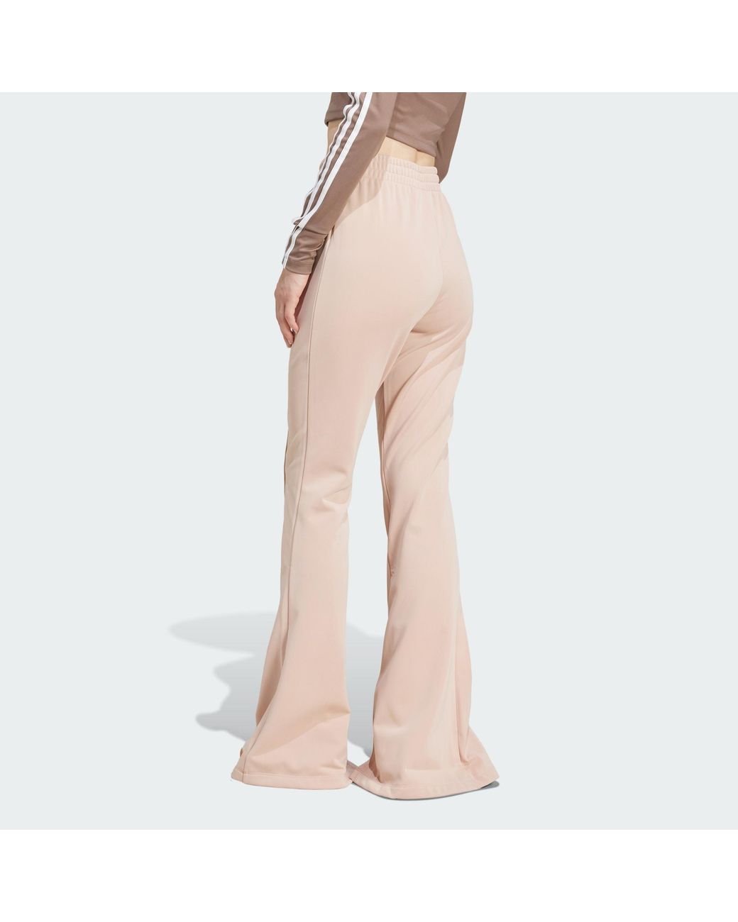 Adidas Originals Natural 3-Stripes Flared Firebird Track Pants