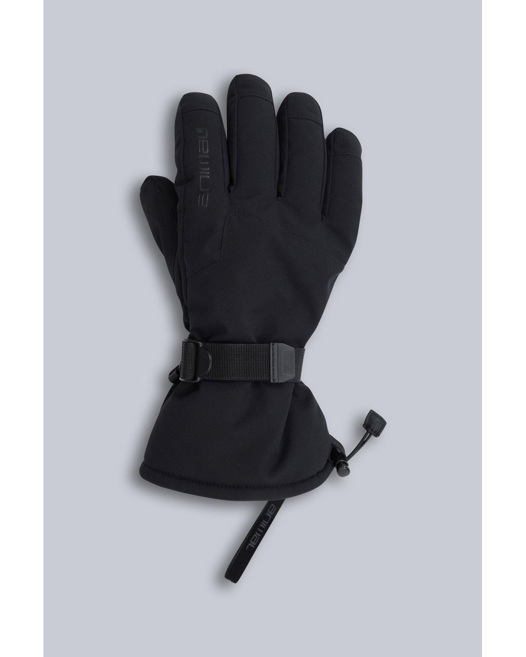 Mountain Warehouse Black 'Edge' Ski Gloves Waterproof Warm Cosy Padded Fleece Lined Winter Mittens for men