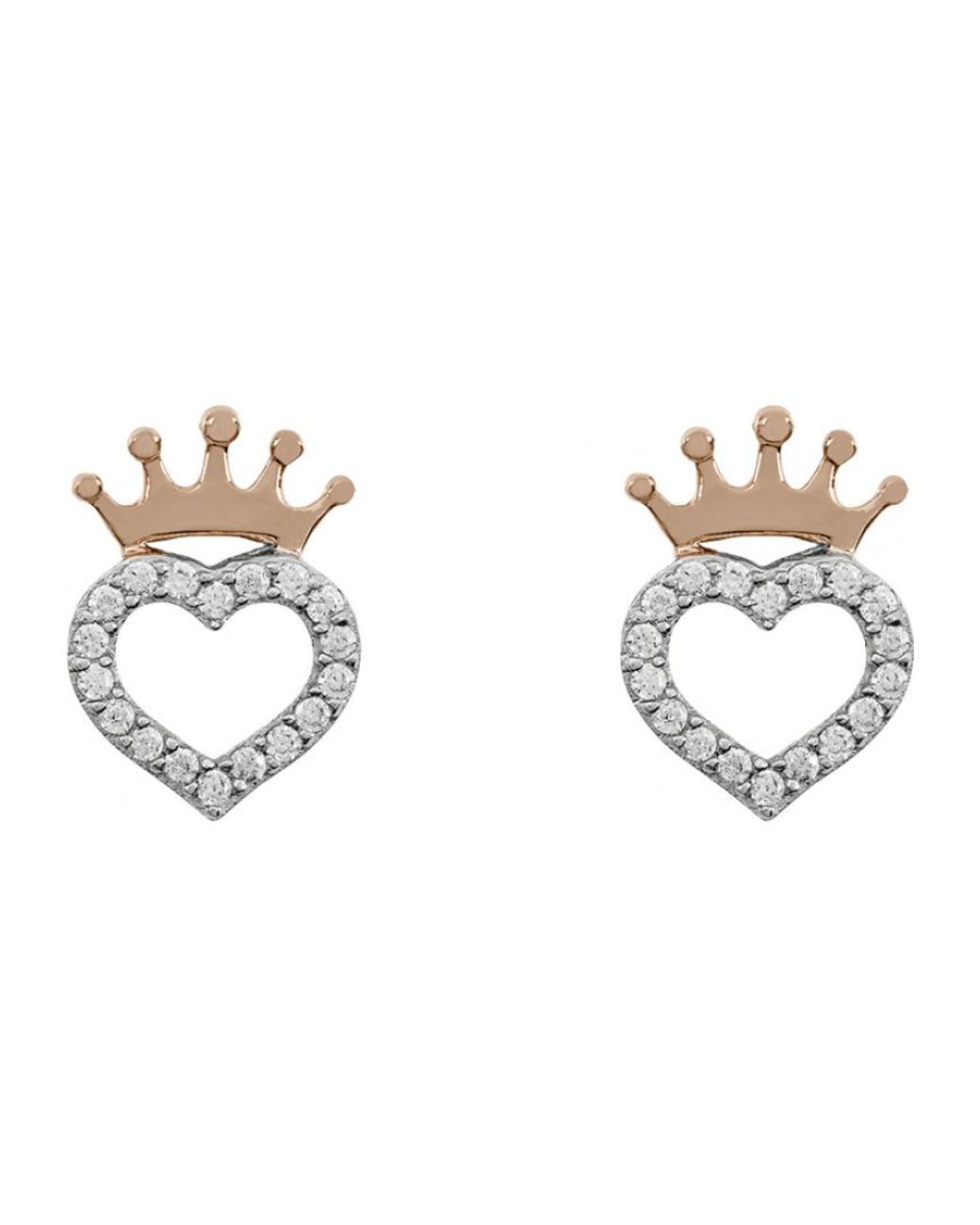 Disney Metallic E905643Tzwl-B-Ph Ladies Princess Earrings Sterling