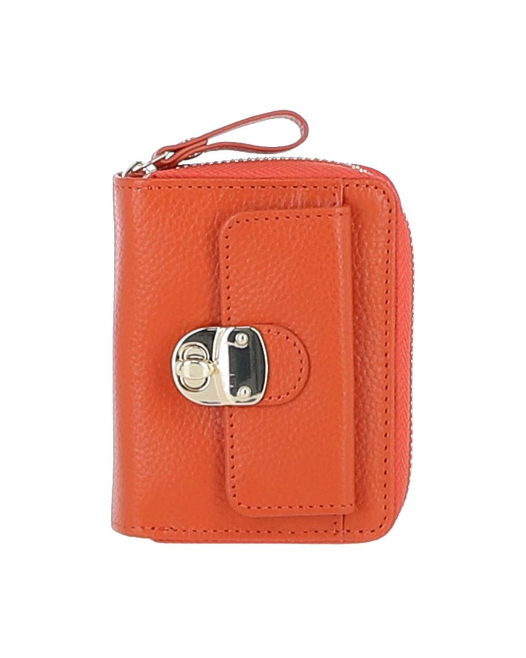 Ashwood Leather Orange Stylish Compact Ladies Purse With Rfid Protection