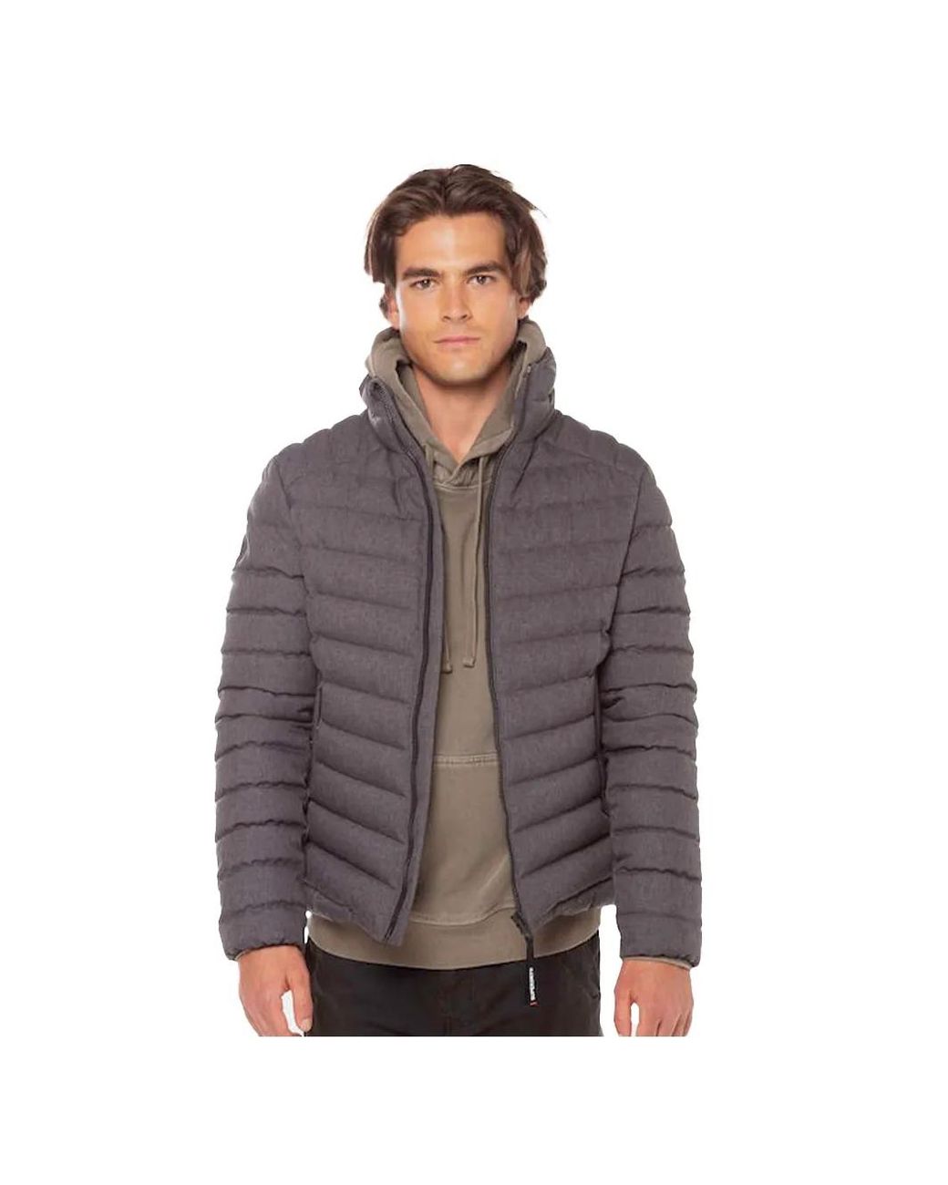 Superdry Fuji Donsjack Voor in het Gray voor heren