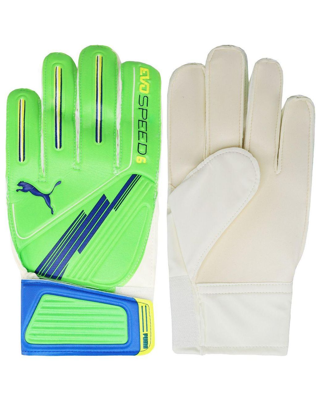 PUMA Green Evo Speed Neon Goalkeeper Gloves for men