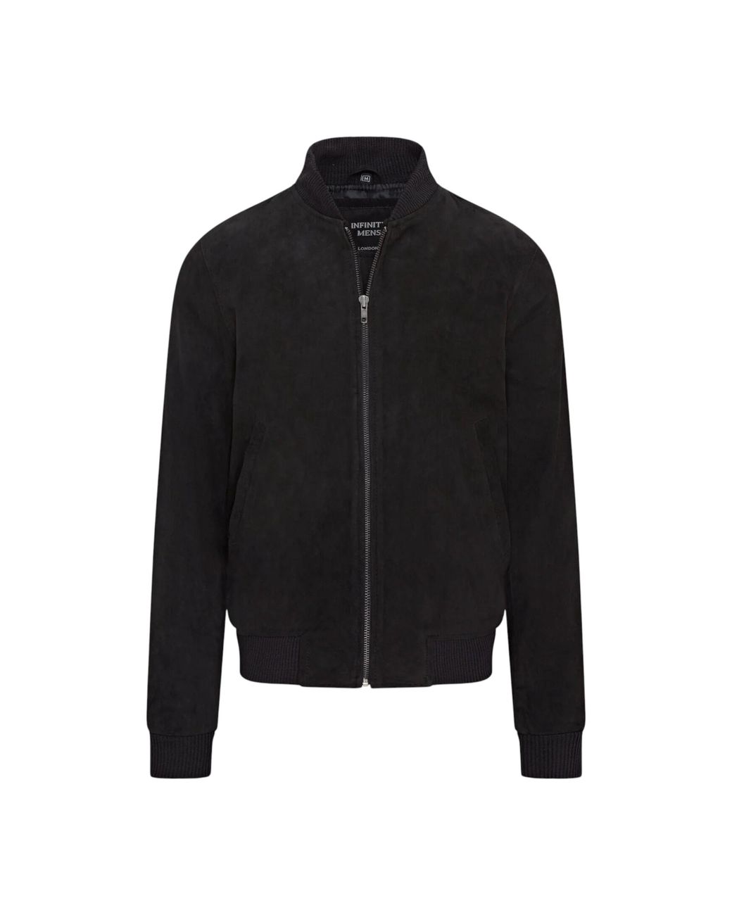 Infinity Leather Black Goat Suede Ma-1 Bomber Jacket-Antalya for men