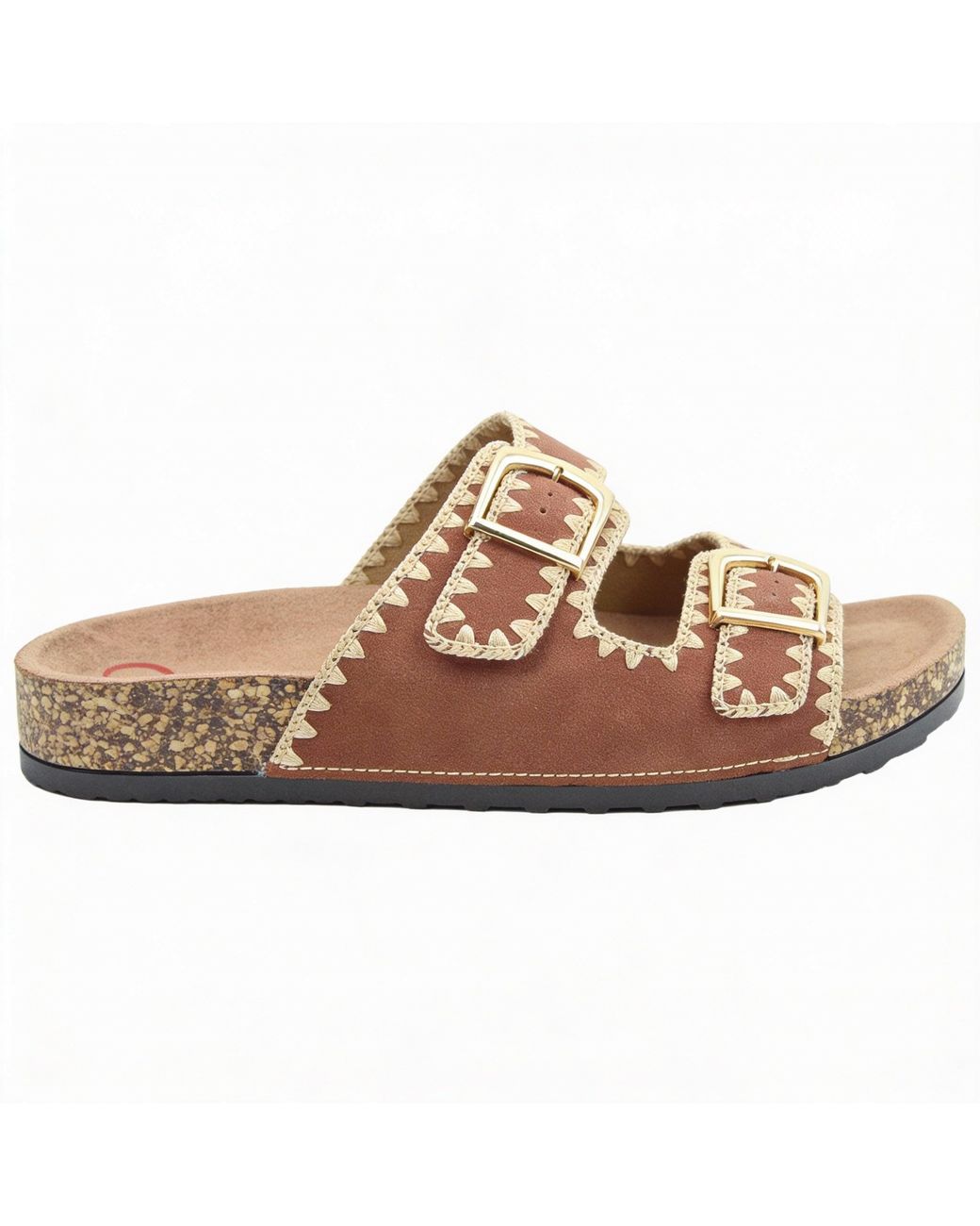 Heavenly Feet Brown Sandy Mules Sandals Bark