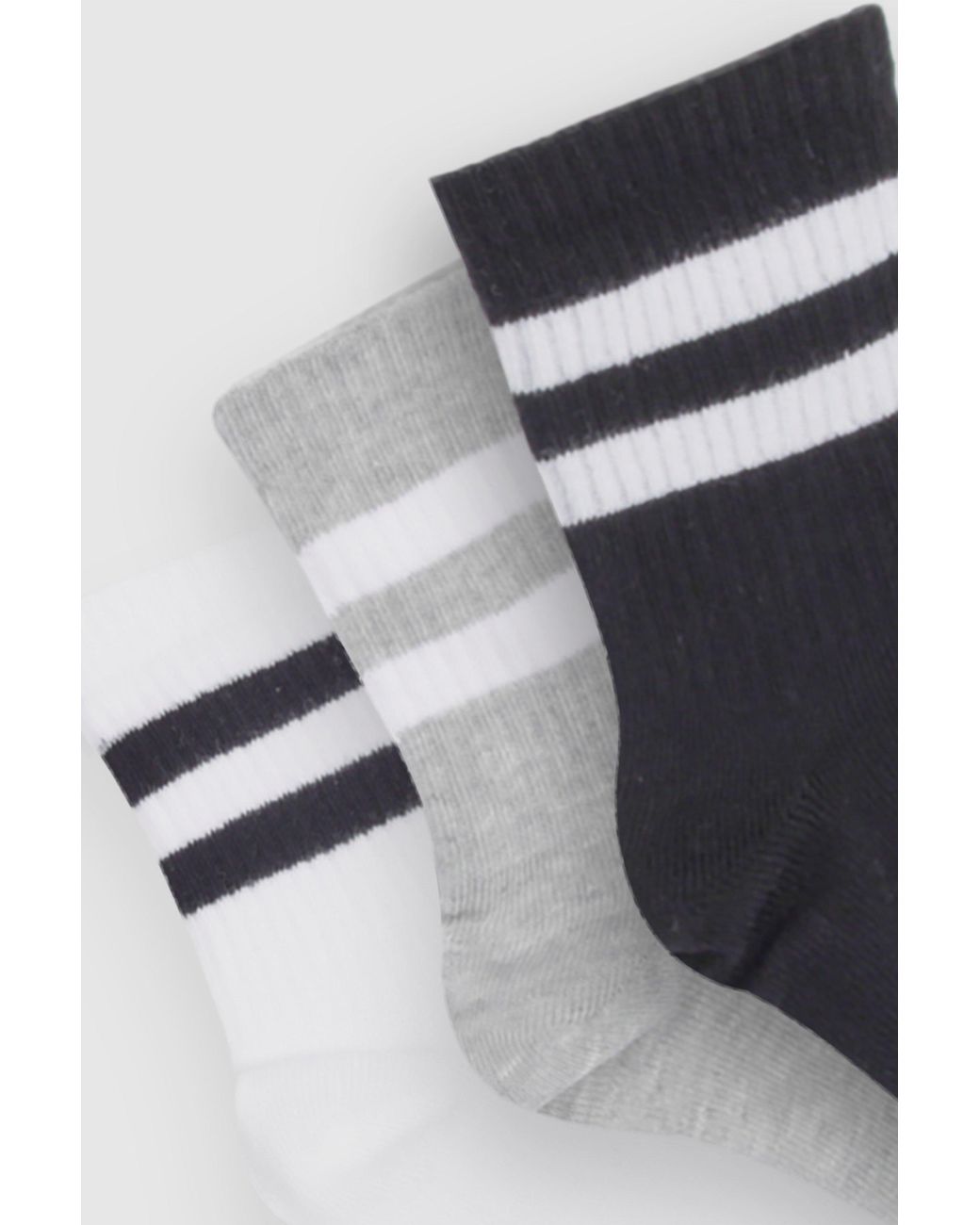 Boohoo White 5 Pack Striped Ankle Socks
