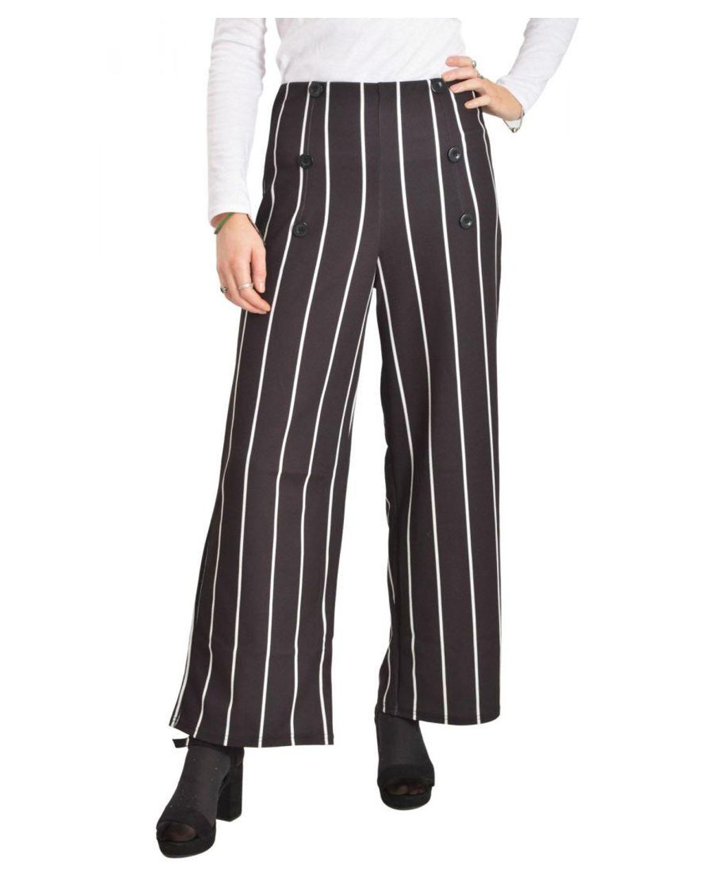 Oasis Multicolor Striped Wide Leg Trousers