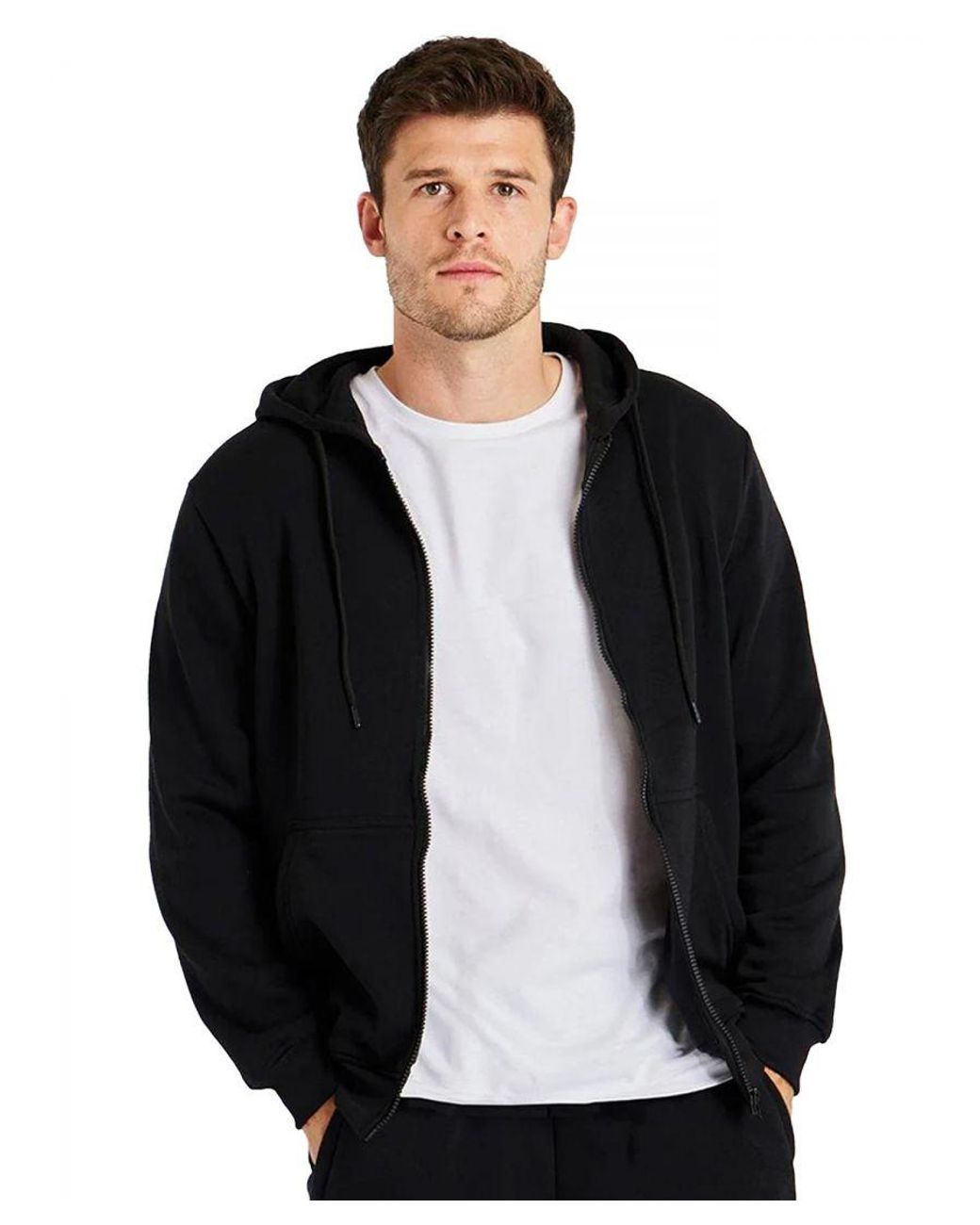 Kruze By Enzo Black Zip Up Hoodie Tracksuit for men