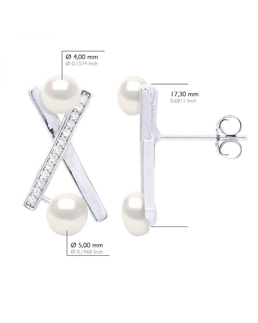 Ateliers Saint Germain White Earrings Strips