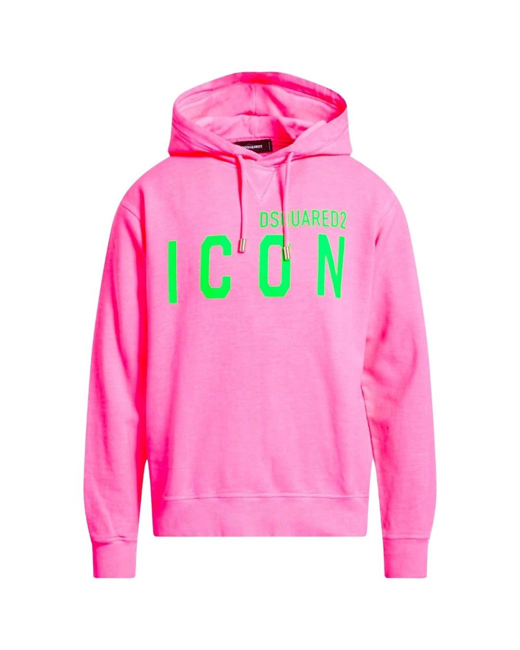 DSquared² Pink Icon Regular Fit Hoodie Cotton for men