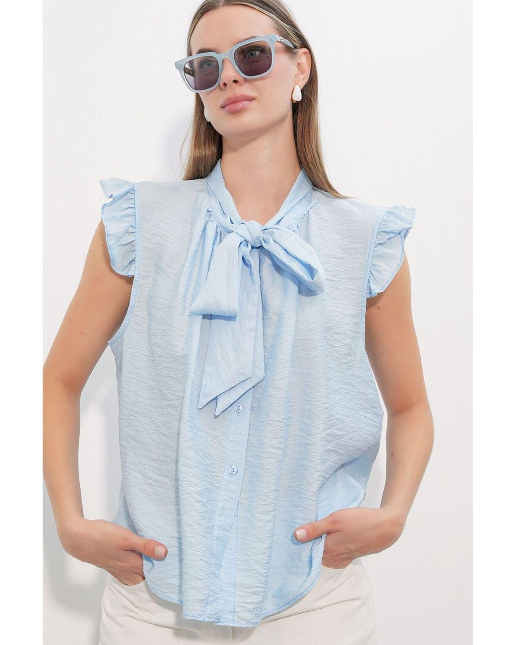 Bigdart Blue Viscose Nylon Shirt