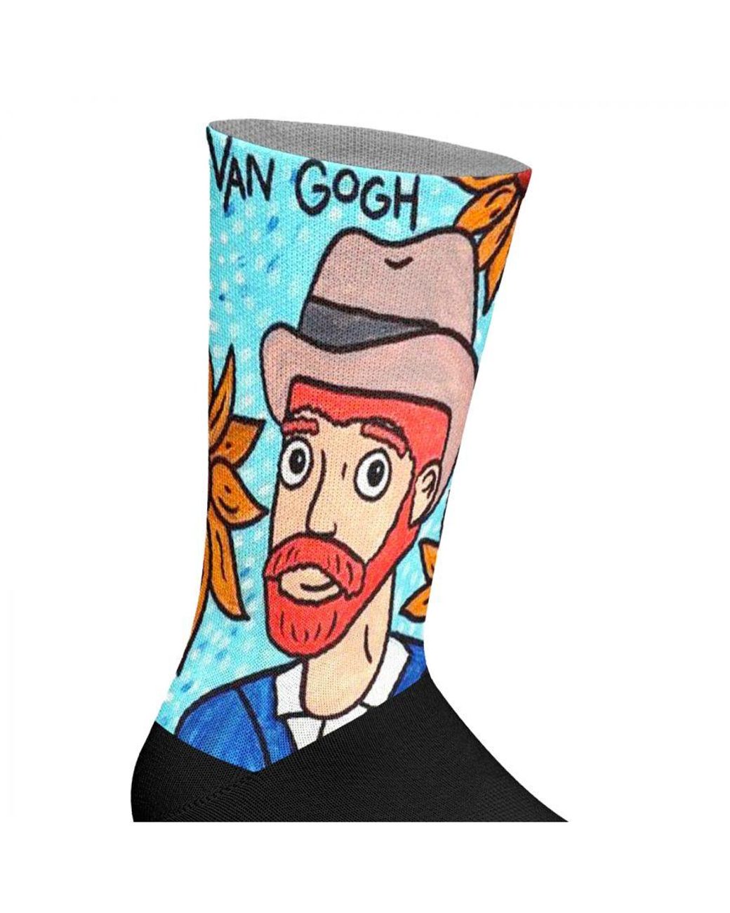 Jenes Socks Blue Elastic Printed Long