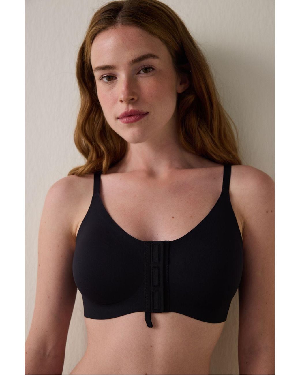Penti Black Easy Open Front-Opening Wire-Free Triangle Bra