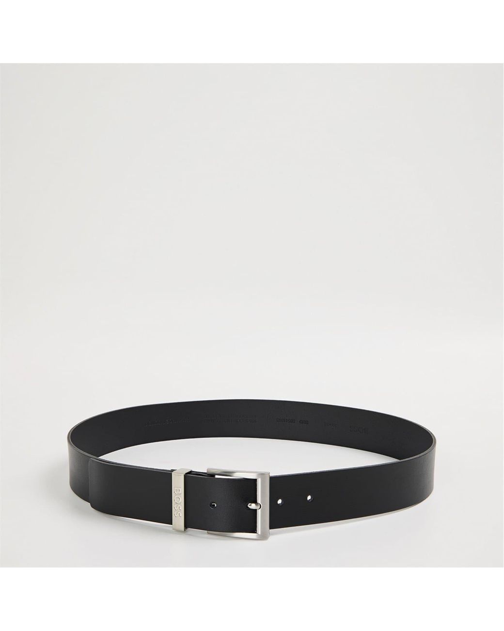 Boss Black Accessories Leather Belt With Metal Buckle for men