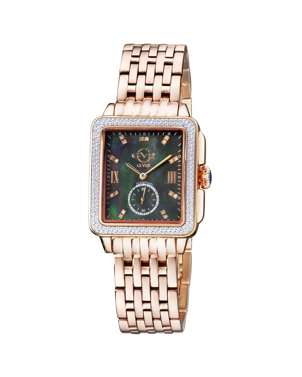 Gv2 Metallic Bari Mother Of Pearl Dial Swiss Quartz Diamonds Watch