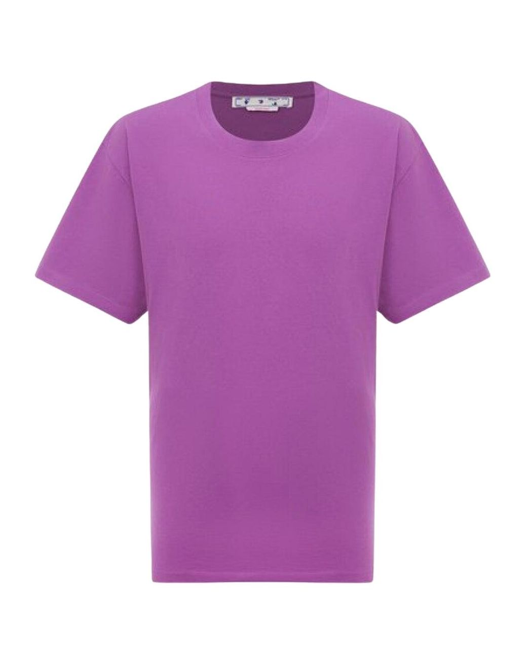 Off-White c/o Virgil Abloh Purple Diag Tab Oversized Fit T-Shirt Cotton for men