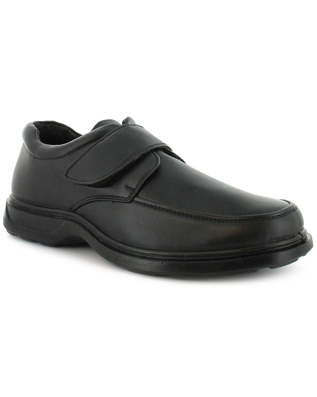 Comfisole Black Smart Shoes Percy Touch Fastening for men