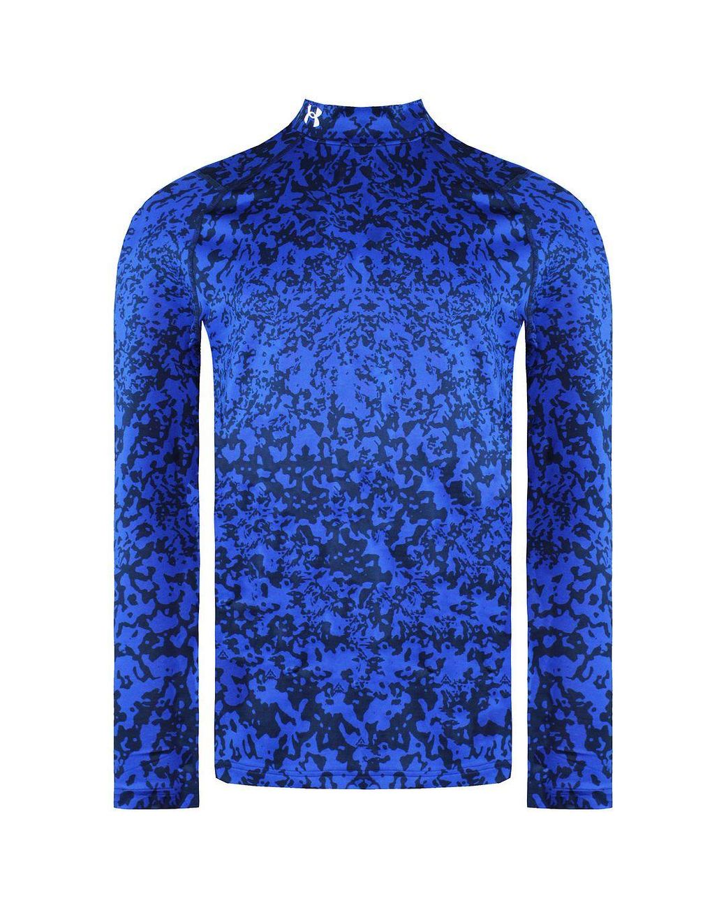 Under Armour Blue Storm Long Sleeve Aop Golf Mock Baselayer 1366273 400 for men