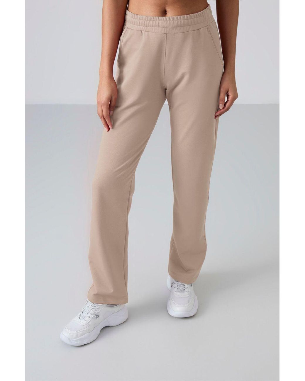 TOMMY LIFE Natural Straight-Leg Fleece Sweatpants