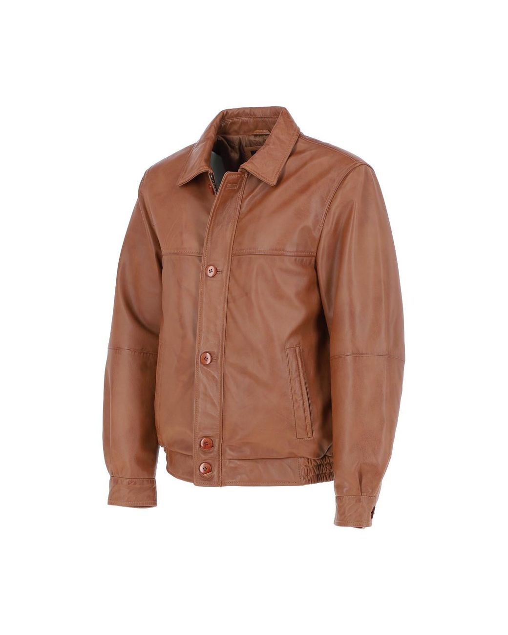Ashwood Leather Brown 'Ferdinando' Bomber Jacket for men