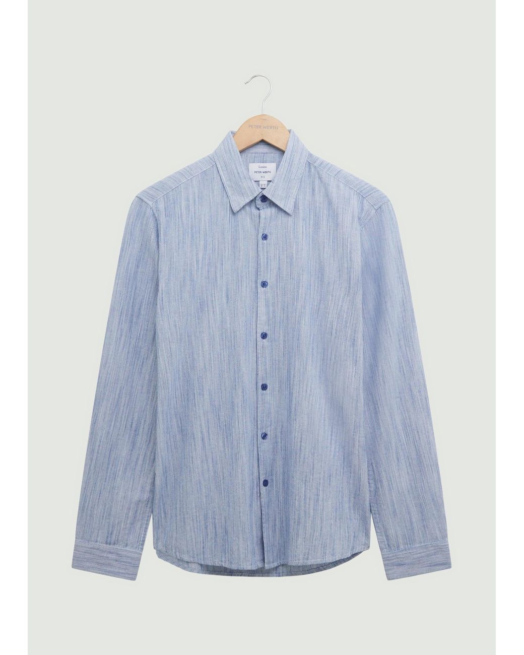 Peter Werth Blue Mallett Ls Shirt for men