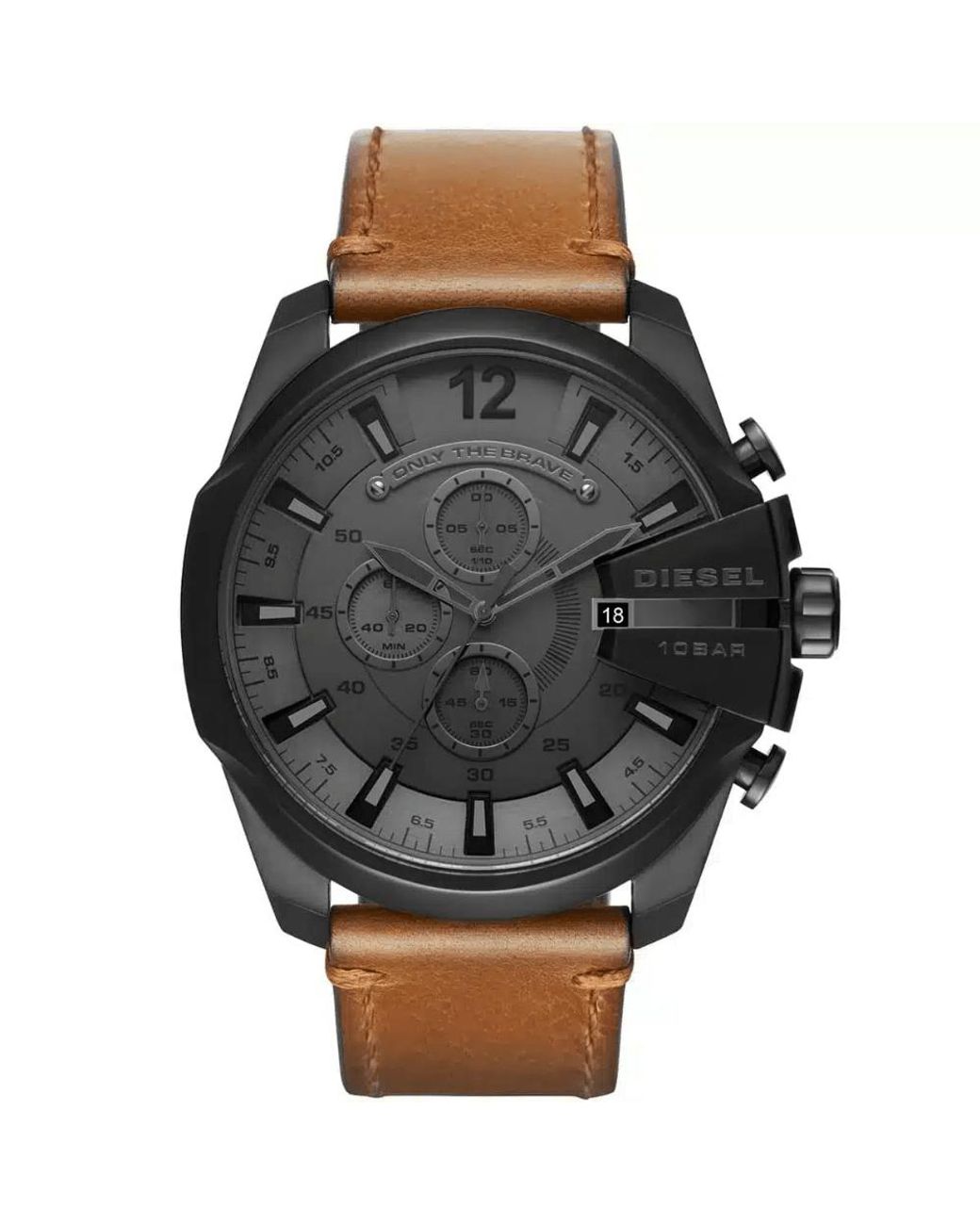 DIESEL Black Mega Chief Dz4463 51Mm Chronograph Watch for men