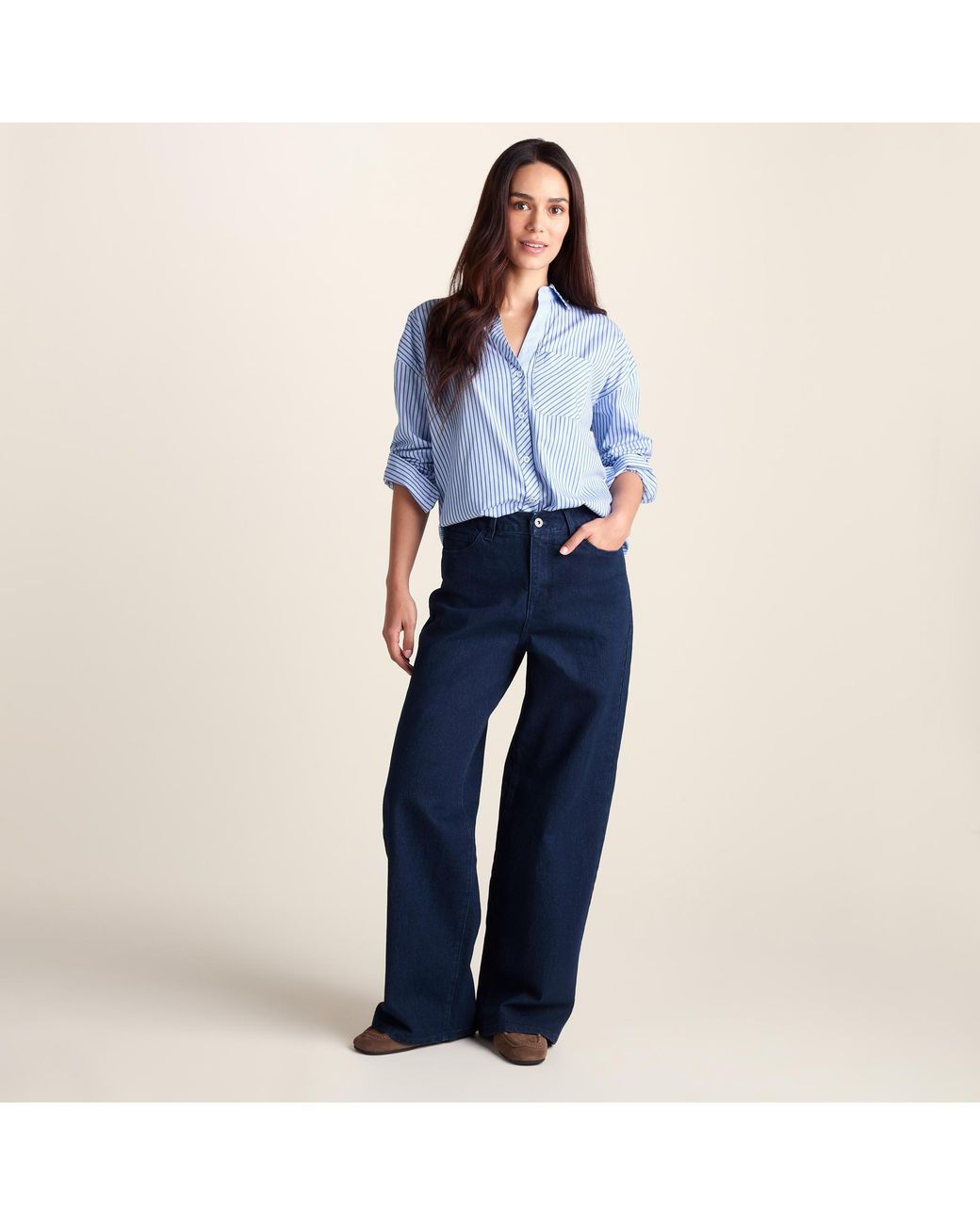 TOG24 Blue Harriet High Rise Wide Leg Jeans