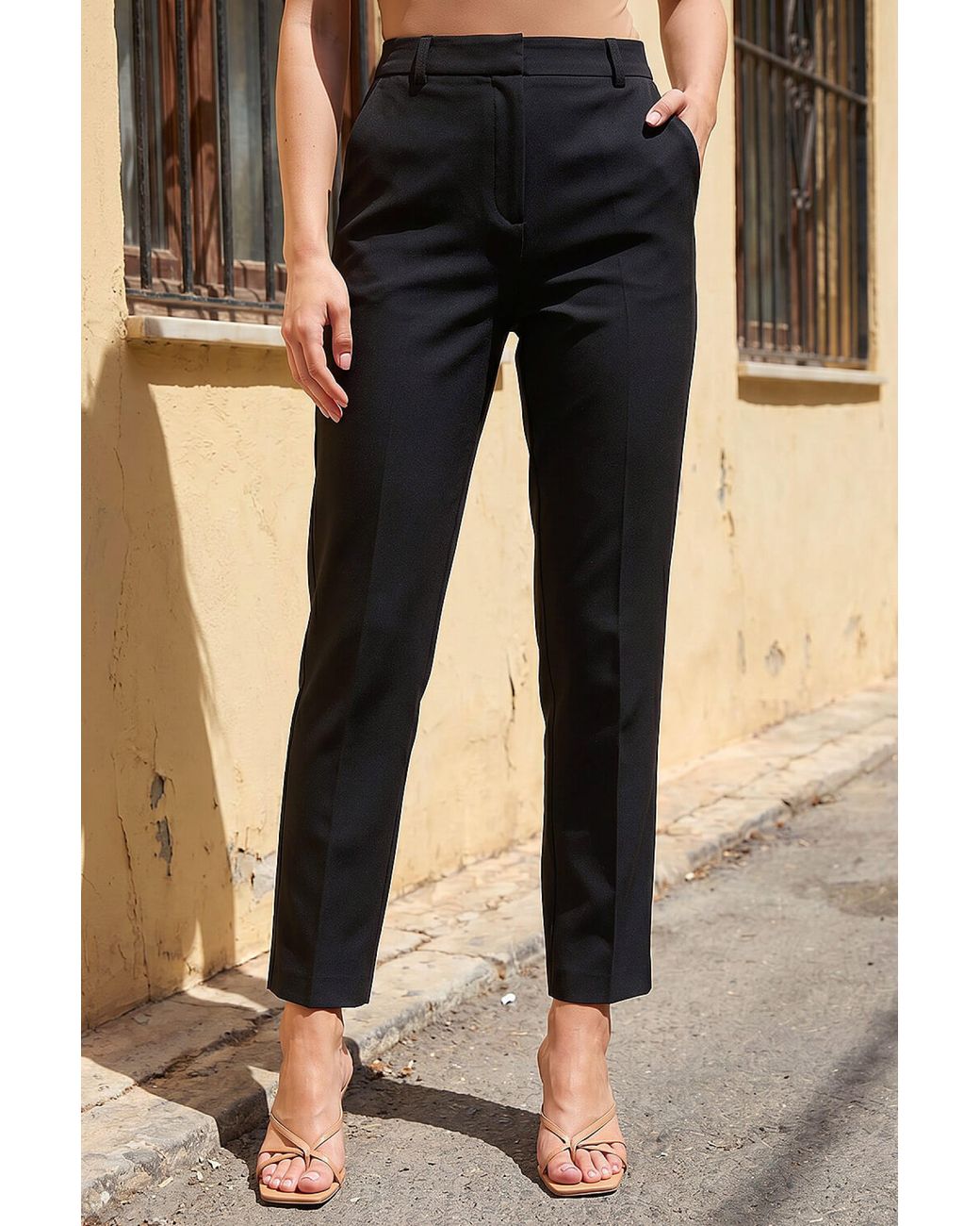 Roman Natural Short Slim Leg Trouser