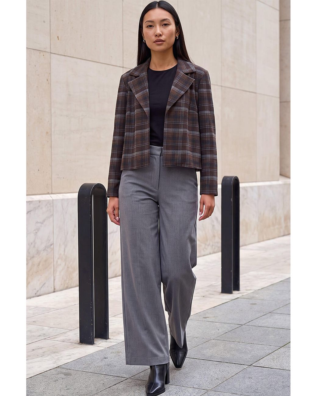 Roman Brown Check Jacket