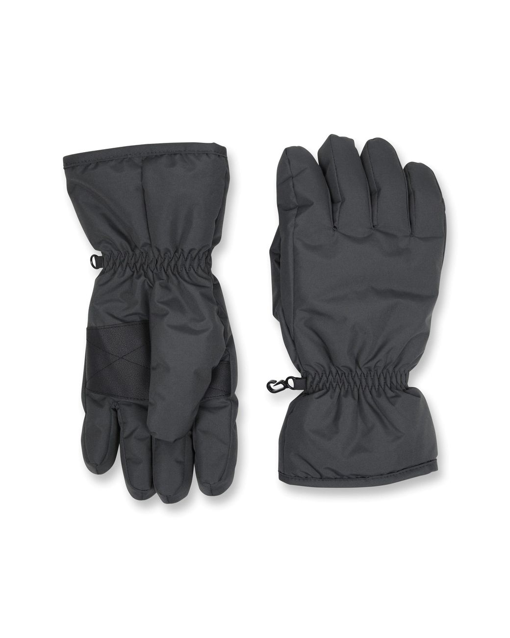 Mountain Warehouse Black Ski Gloves Warm Snowproof Water Resistant Textured Palm Winter Mittens for men