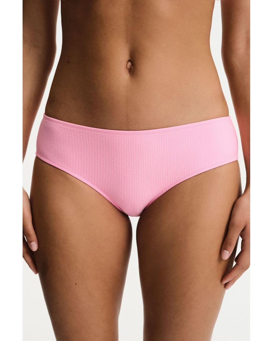 Penti Pink Missa Textured Mid Waist Bikini Bottom