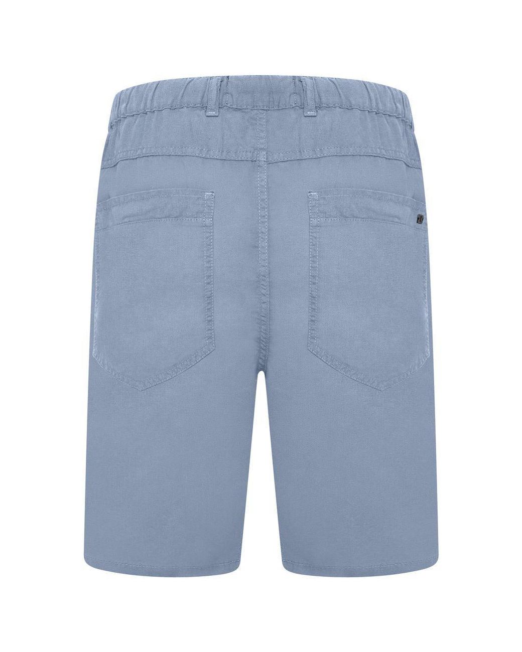 KAM Jeanswear Blue Kam Cotton Linen Shorts Plus Size Big & Tall for men