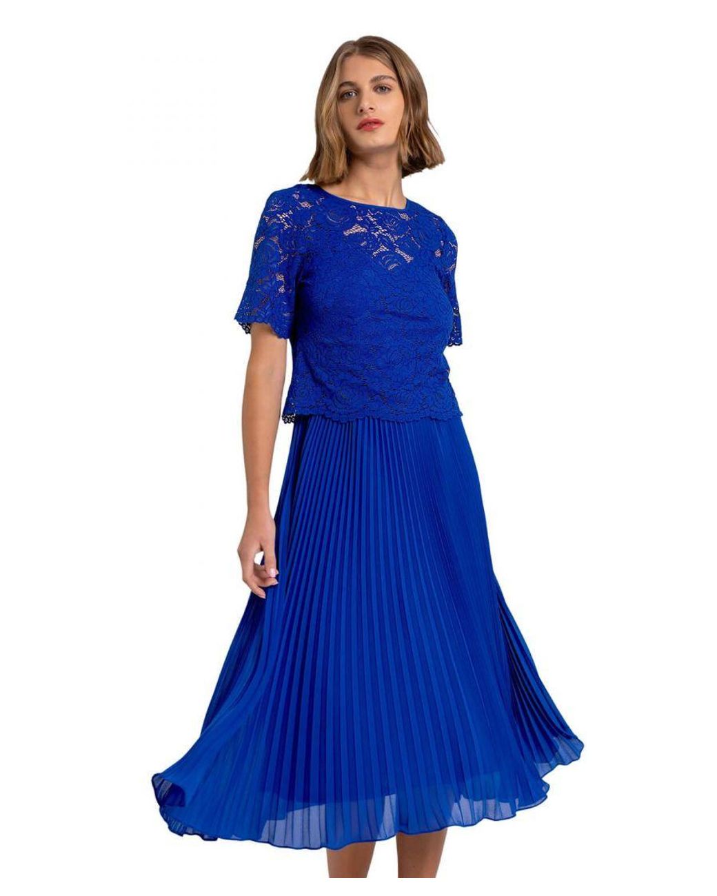 Roman blue sale lace dress