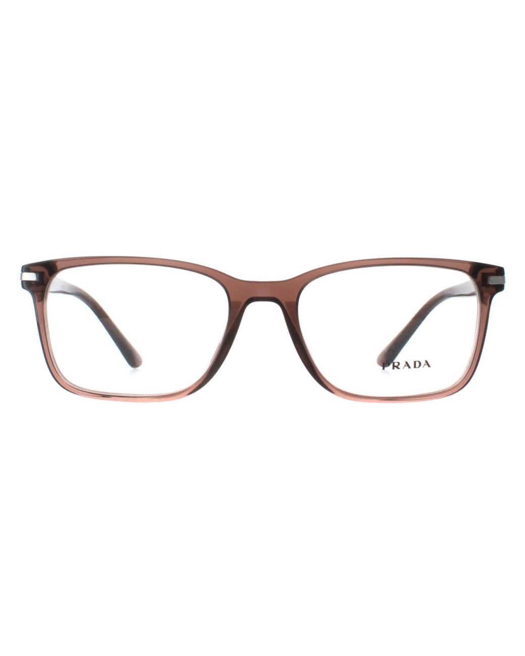 Prada Brown Rectangular Transparent Pr14Wv for men