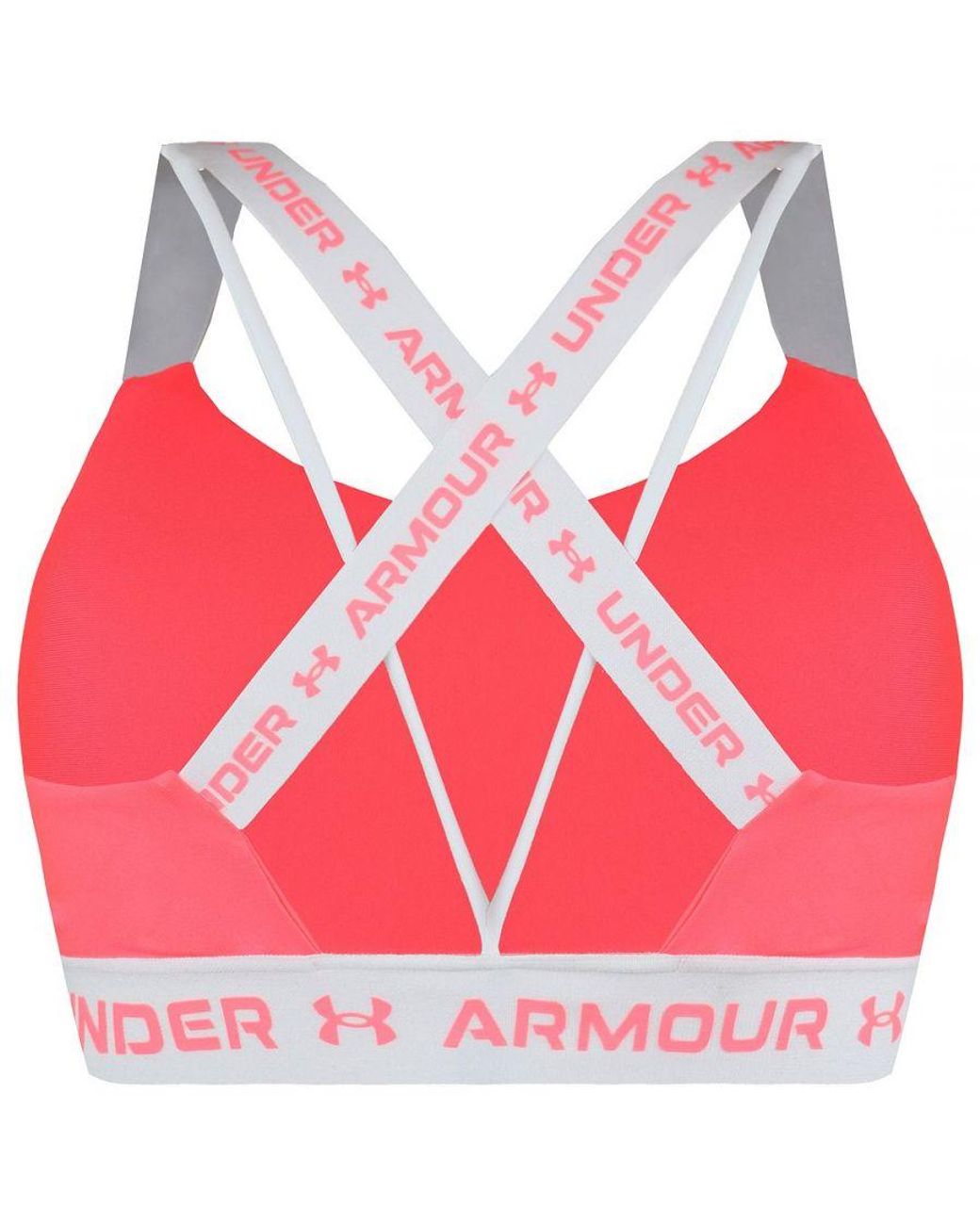 Under Armour Pink Crossback Mid Sports Bra