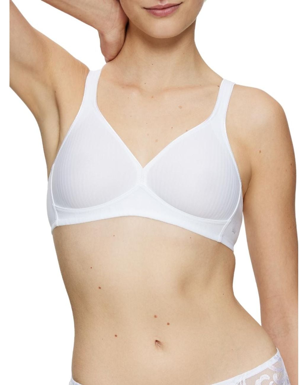 Triumph White Modern Soft+Cotton Non-Wired Bra