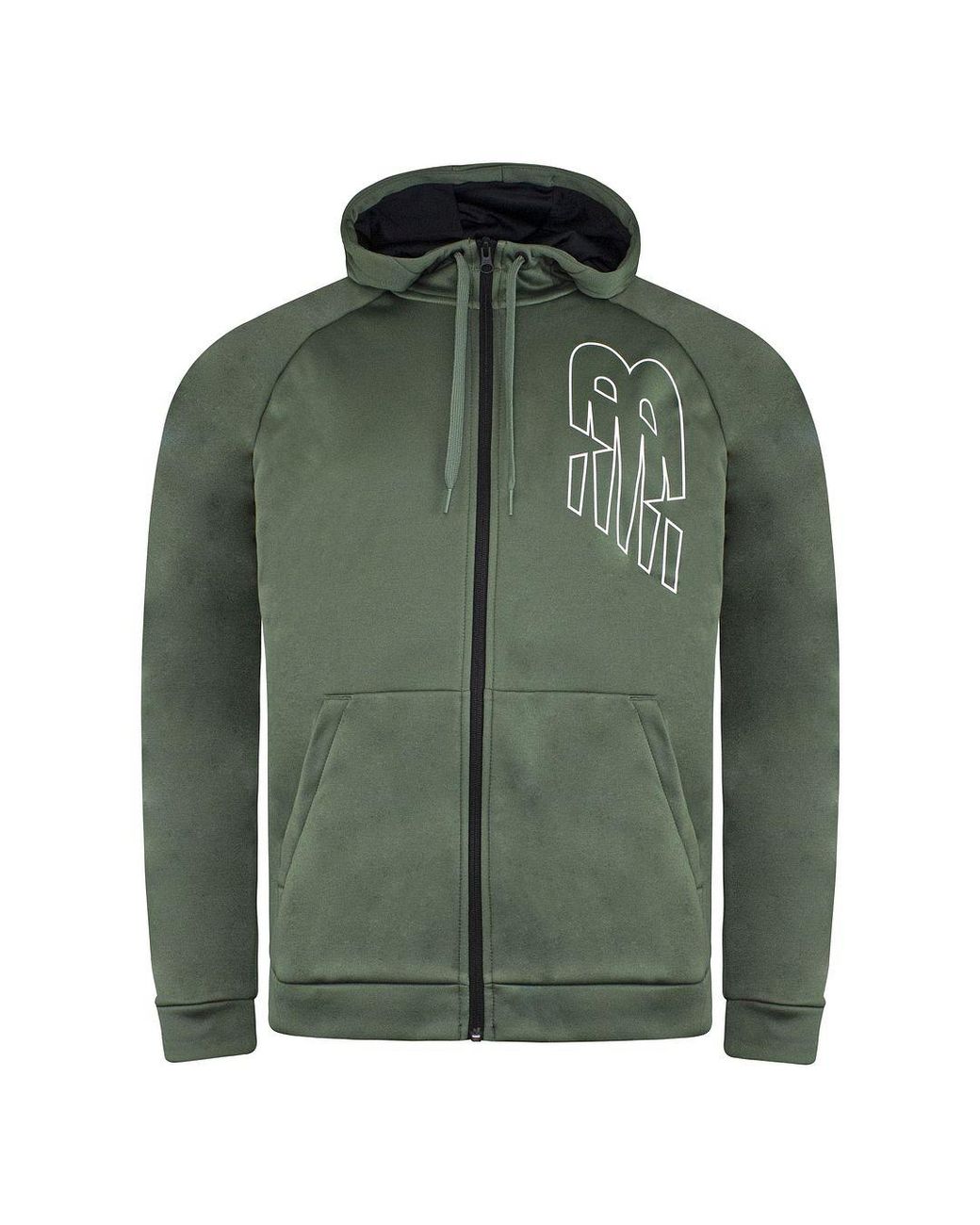 New Balance Green Long Sleeve Zip Tenacity Fleece Track Jacket Mj13020 Nse for men