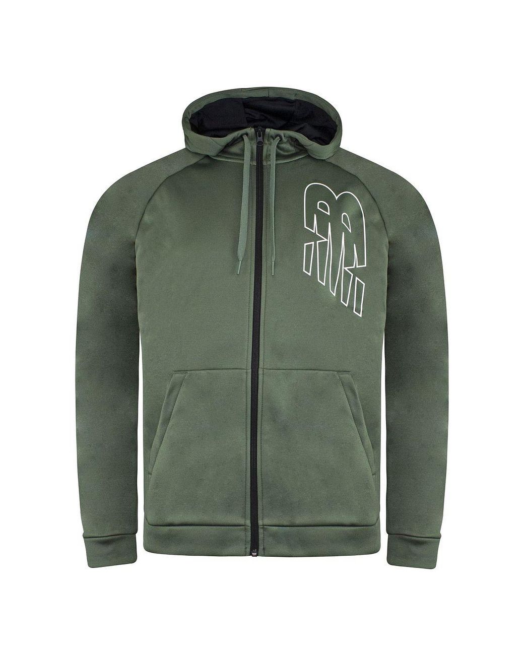 New Balance Green Long Sleeve Zip Tenacity Fleece Track Jacket Mj13020 Nse for men