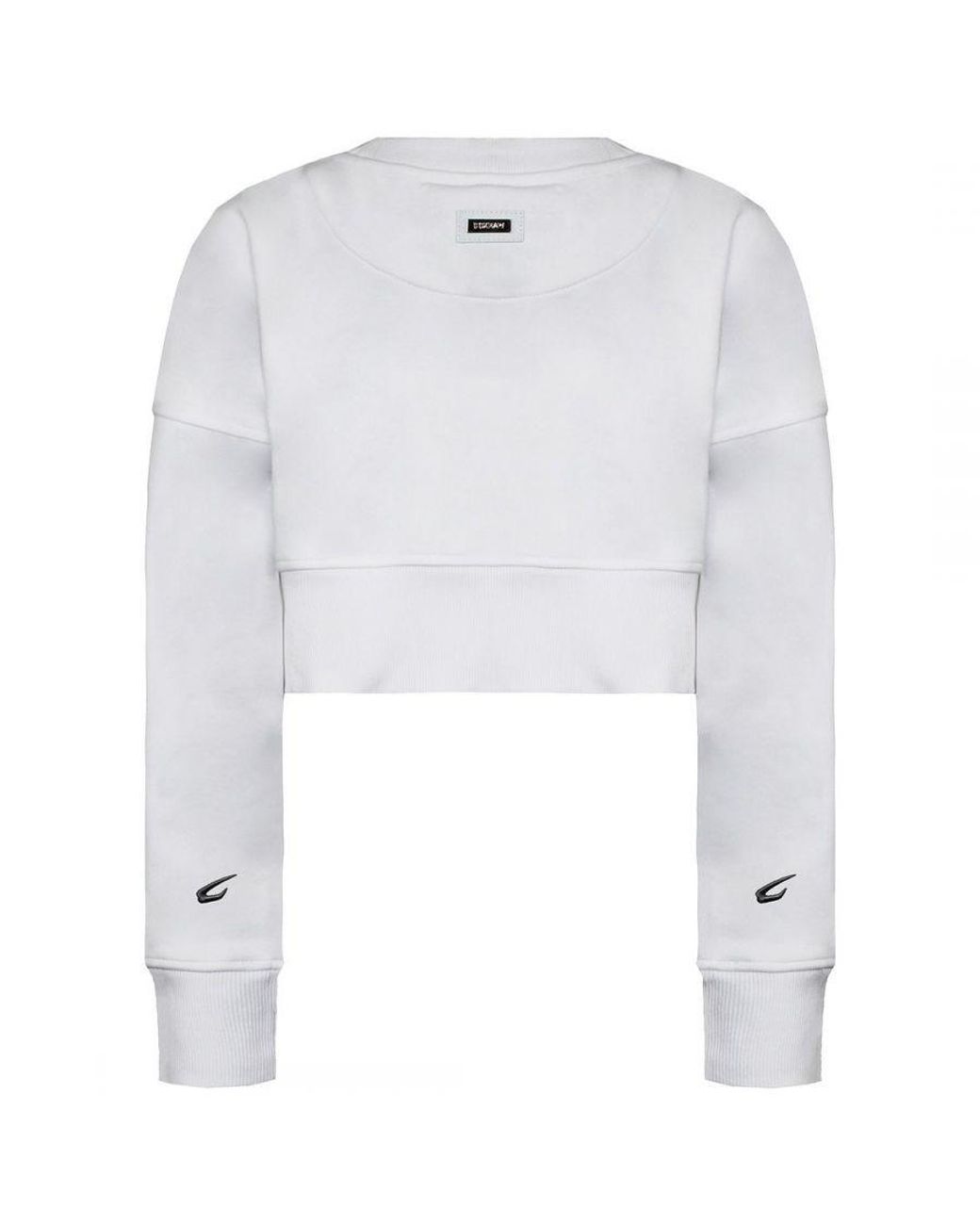 BOXRAW White Johnson Cropped Sweatshirt