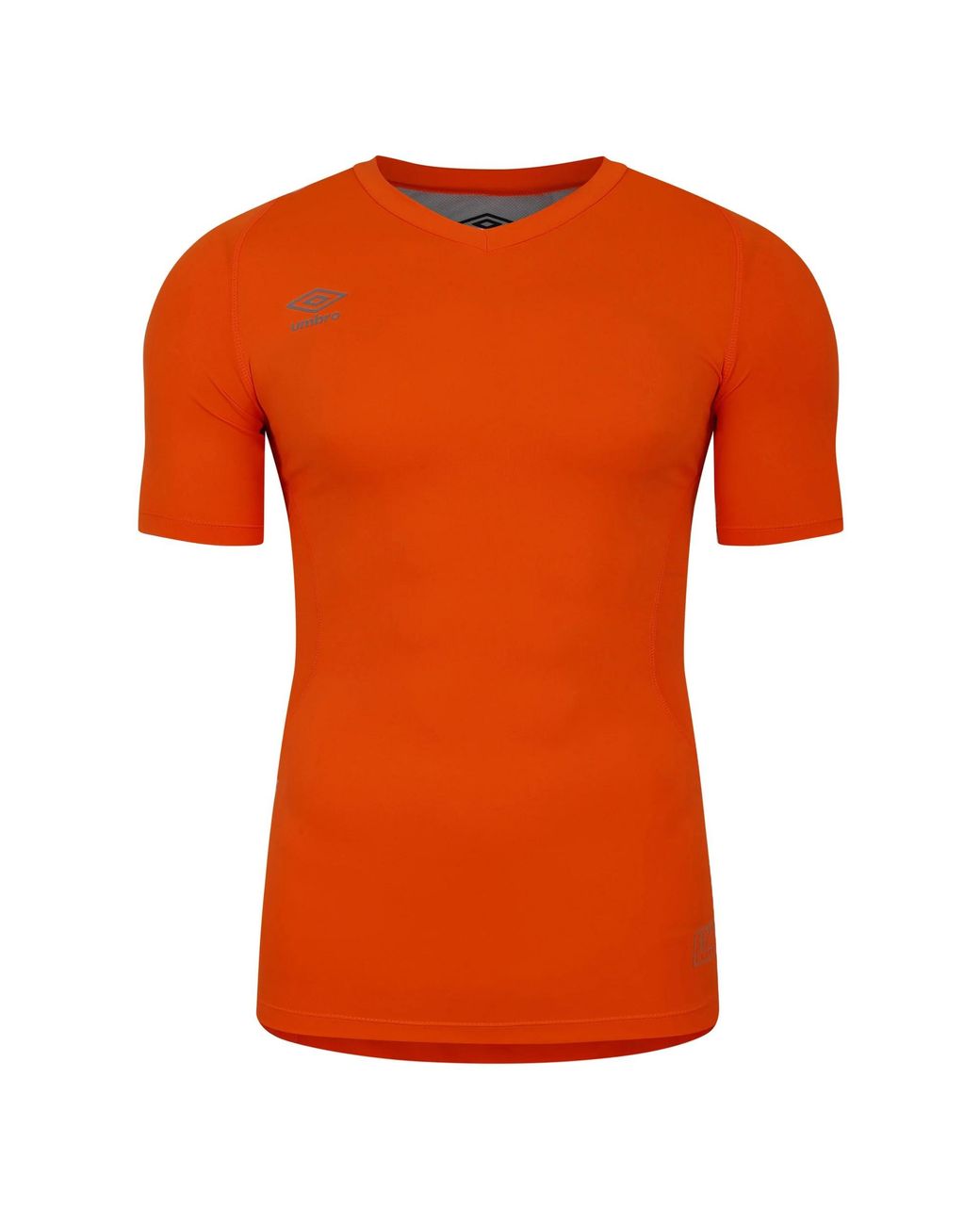 Umbro Orange Adult Elite V Neck Base Layer Top (Shocking)