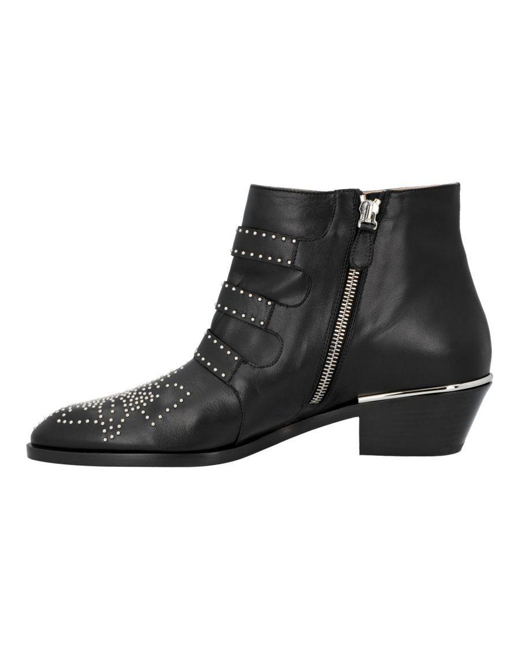 Chloé Black Lace-Up Boots