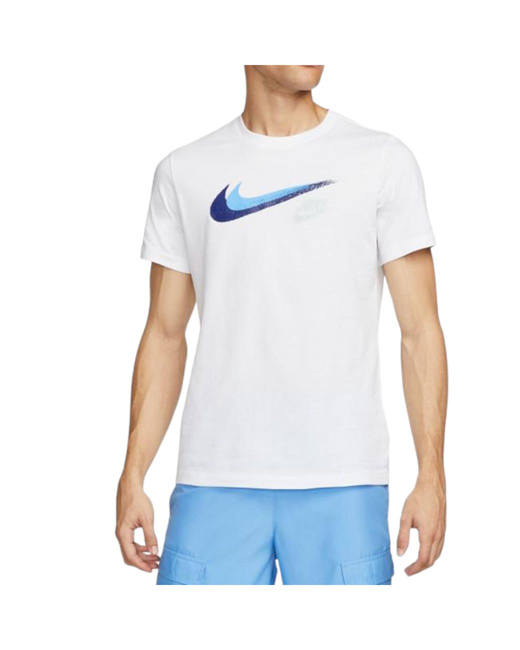 Nike White Signature Swoosh T-Shirt Cotton for men